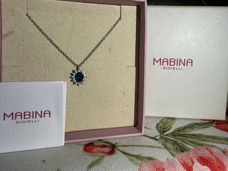 Collana Mabina Gioielli, gioiello blu con swaroski