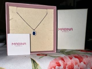 Collana Mabina Gioielli, gioiello blu con swaroski