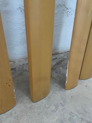 Puerta madera con cristal traslucido