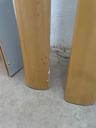 Puerta madera con cristal traslucido