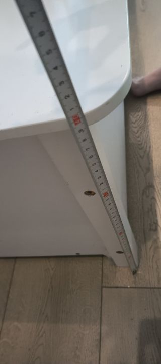 Baúl infantil blanco de madera con letras