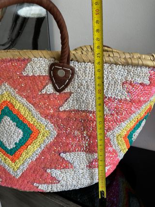Bolso playa | Cesta lentejuelas