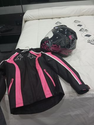 Casco moto mujer, talla S
Chaqueta talla S