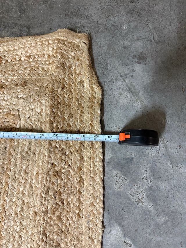 Alfombra yute beige rectangular grande