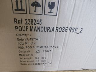 Puff terciopelo rosado,juego de 2 o sueltos