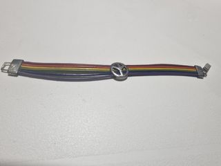 Pulsera multicolor plata - paz