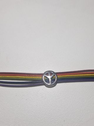 Pulsera multicolor plata - paz