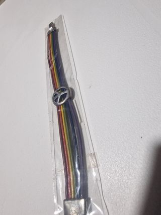 Pulsera multicolor plata - paz