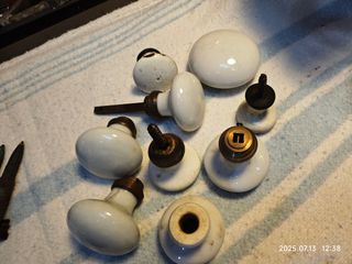 Pomos porcelana antiguos x 9