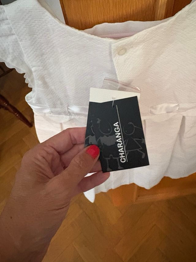 Vestido blanco niña marca CHARANGA