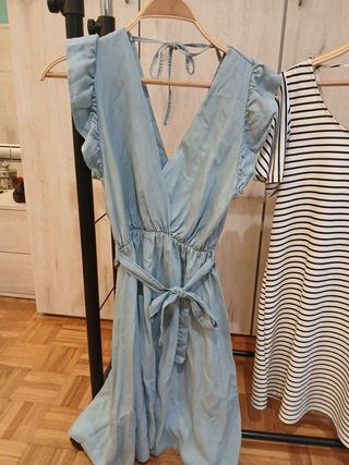 Vestidos talla M - azul y blanco