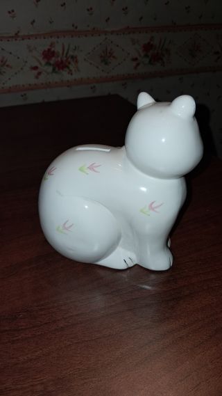 Gatto salvadanaio in ceramica vintage