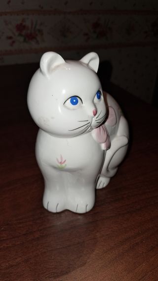 Gatto salvadanaio in ceramica vintage