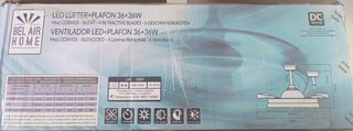 Ventilador techo LED madera blanco