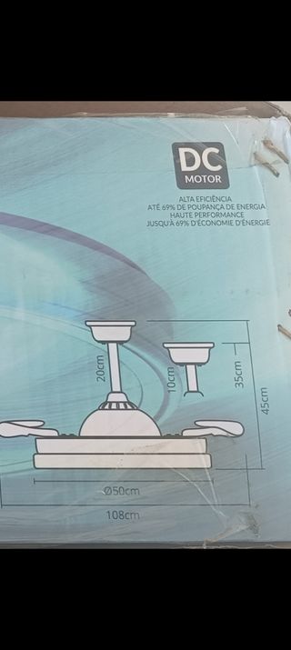 Ventilador techo LED madera blanco