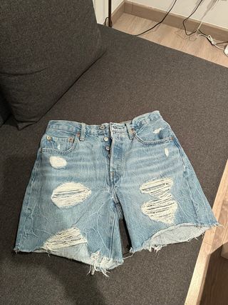 Shorts Levis 27 Mujer - Azul Claro