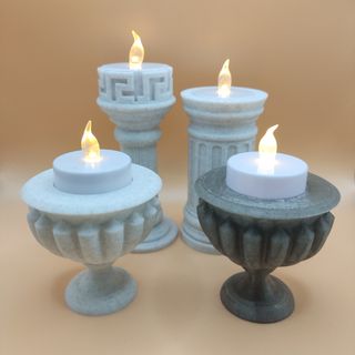 Coluna grega para vela artificial (Incluída)