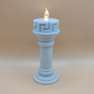 Coluna grega para vela artificial (Incluída)