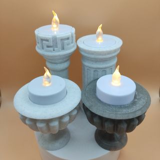 Coluna grega para vela artificial (Incluída)