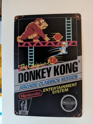 Placa metálica Donkey Kong