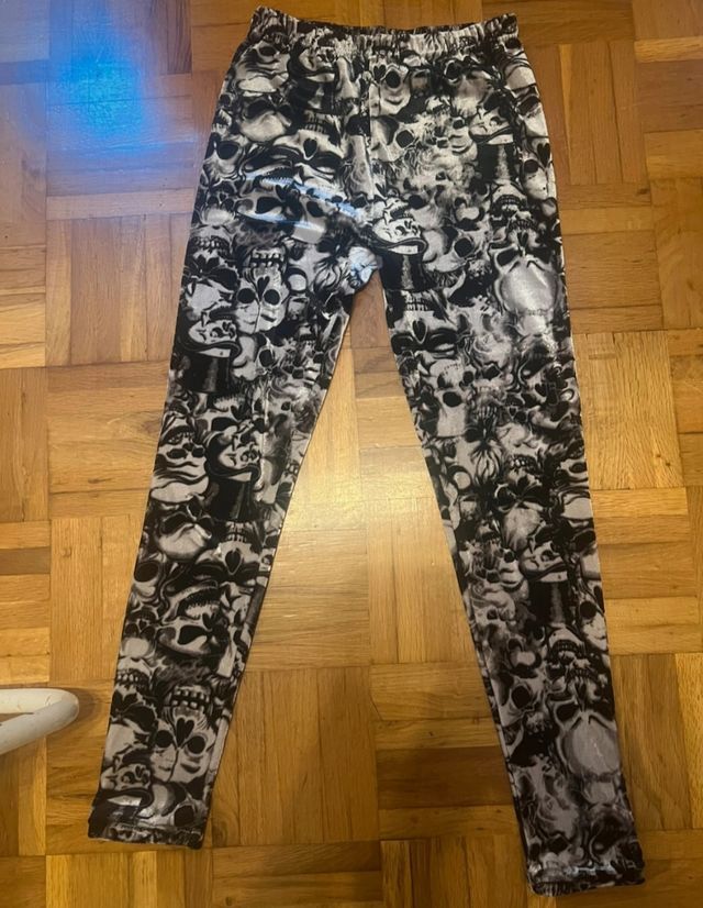 Leggings terciopelo calaveras XS-S