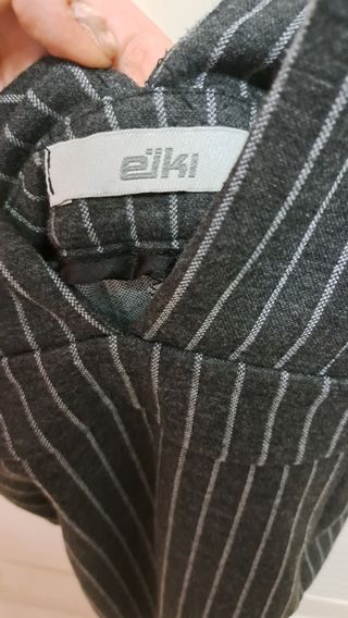Vestito Eijki a righe - nero/grigio
