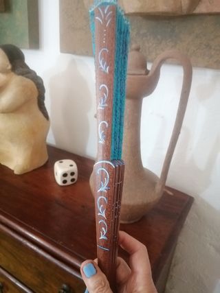 Abanico de bolillos turquesa