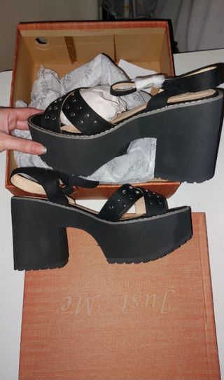 Sandalias plataforma negras