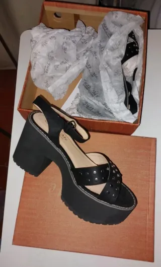 Sandalias plataforma negras