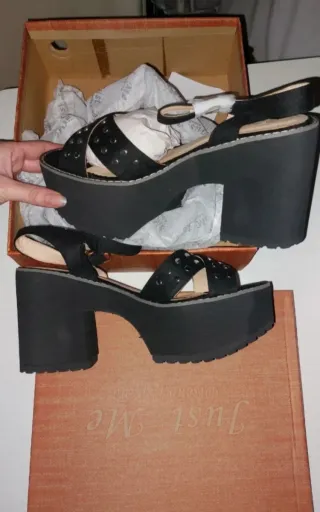 Sandalias plataforma negras