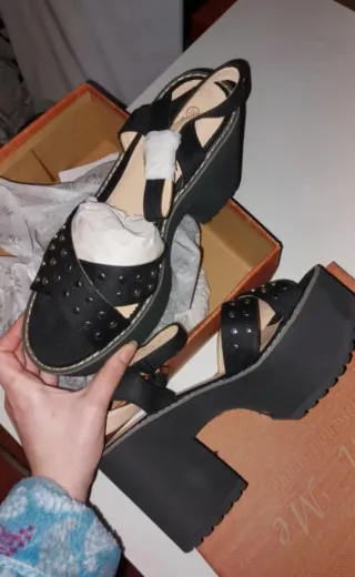 Sandalias plataforma negras