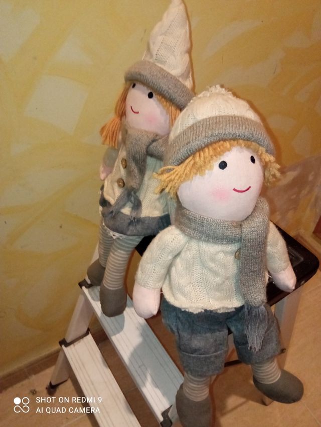 Muñecos Navidad - 2 muñecos de tela