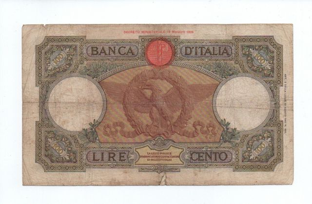 BANCONOTA 100 LIRE GUERRIERA