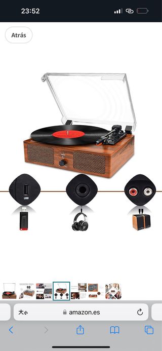 Victrola - Tocadiscos Bluetooth Marrón