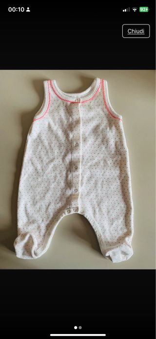 Body Petit Bateau neonata 3m
