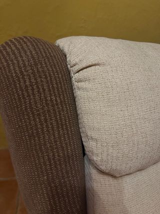 Sillón relax beige y marrón 