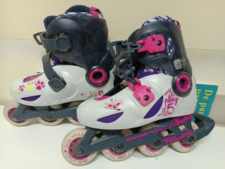 Patines Play 5 niña, talla ajustable