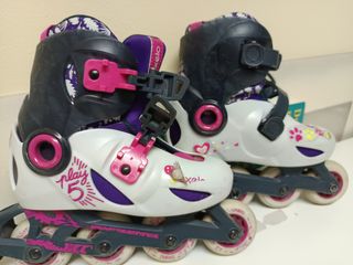 Patines Play 5 niña, talla ajustable