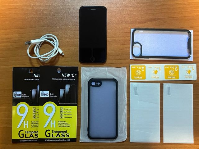 iPhone SE 2020 128 GB negro + funda + protector