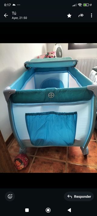 Cuna viaje King Kids - Azul