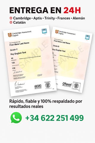 Certificados Cambridge idioma