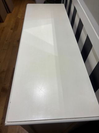 Mueble auxiliar blanco de madera