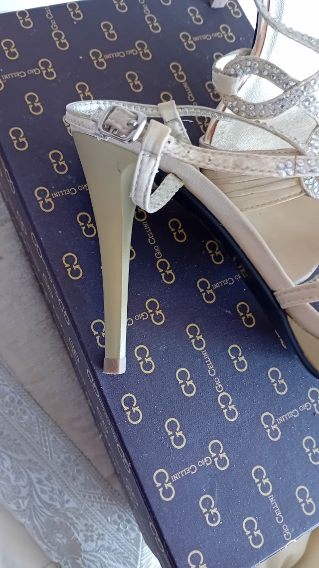 Sandali EV3 Milano beige 37 brillantini