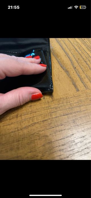 Pochette Dior nera lucida
