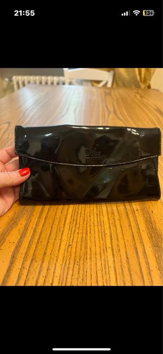 Pochette Dior nera lucida