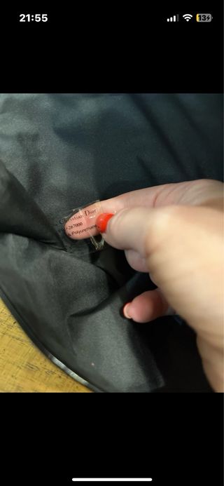 Pochette Dior nera lucida