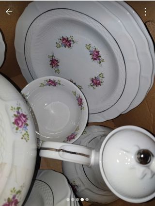 Vajilla porcelana.80 piezas,platos,café,ensala
