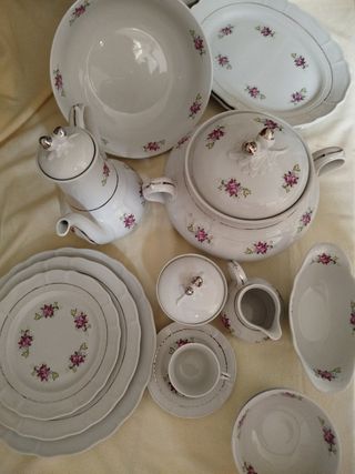 Vajilla porcelana.80 piezas,platos,café,ensala