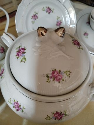 Vajilla porcelana.80 piezas,platos,café,ensala
