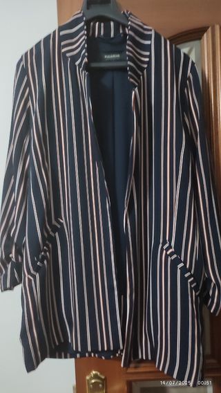 Chaqueta rayas azul marino